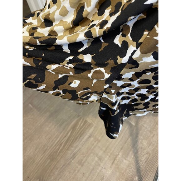 Emma and Michele Medium Sleeveless Patterned Dotted Faux Wrap Midi Dress - Picture 6 of 12